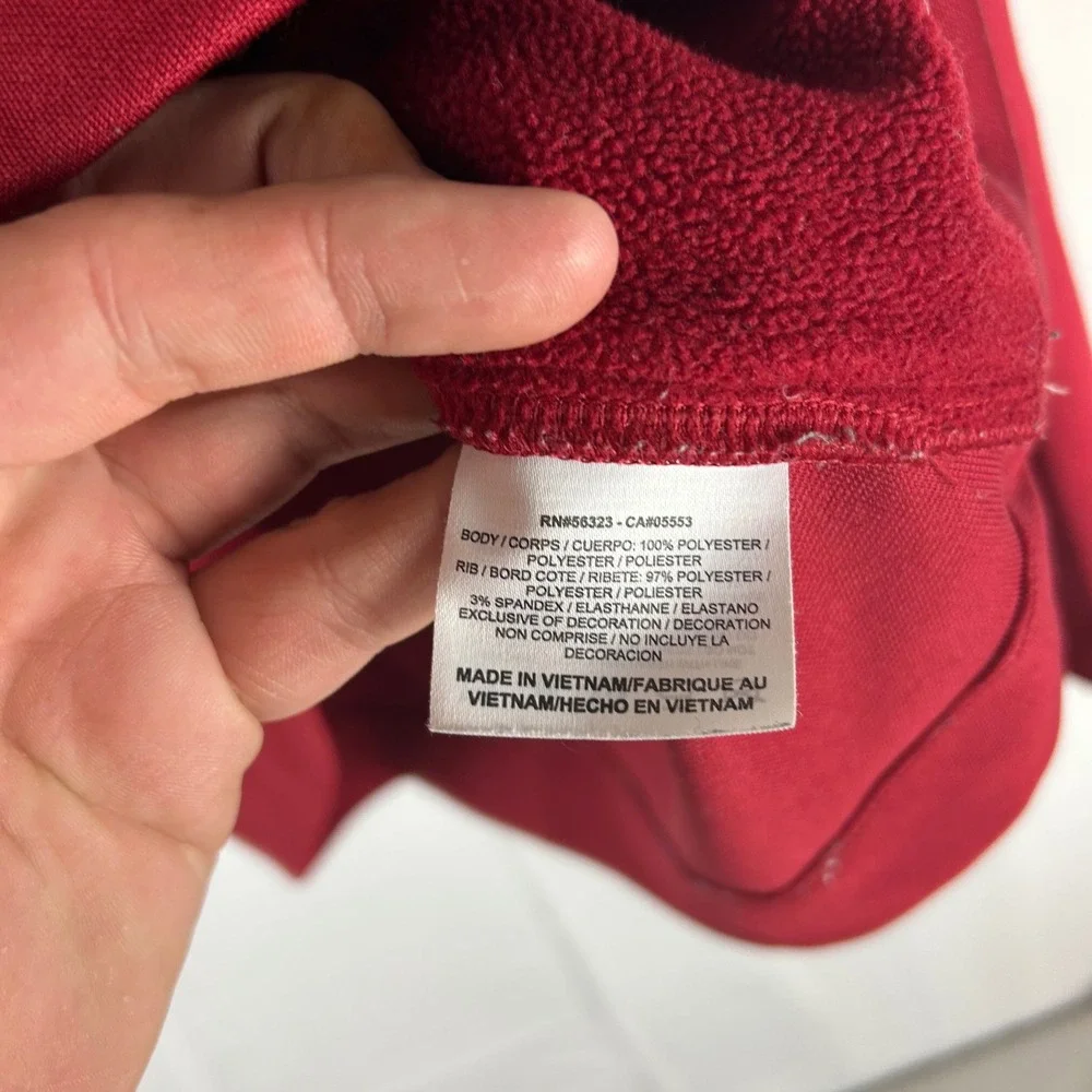 Nike Golf Pullover‎ Womens M Red Therma-FIT Quarter Zip Old Hawthorne 483707-651